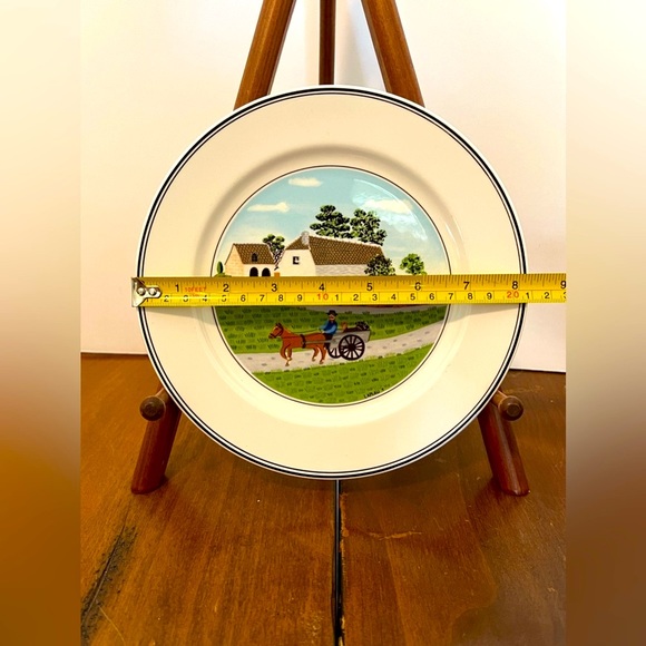 Villeroy & Boch Naif 13 Inch Serving Platter Sandwich Tray & 2 Salad Plates - Picture 7 of 11